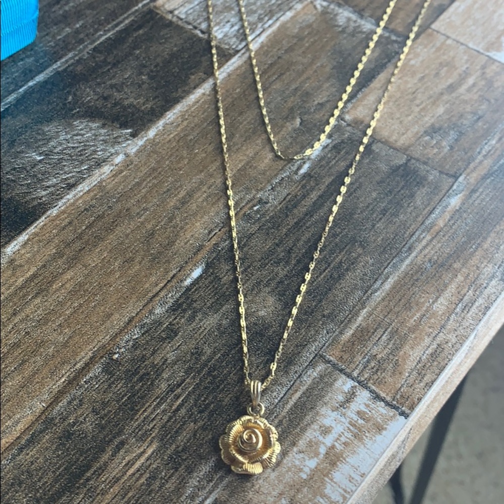 Plated Double Layer Necklace